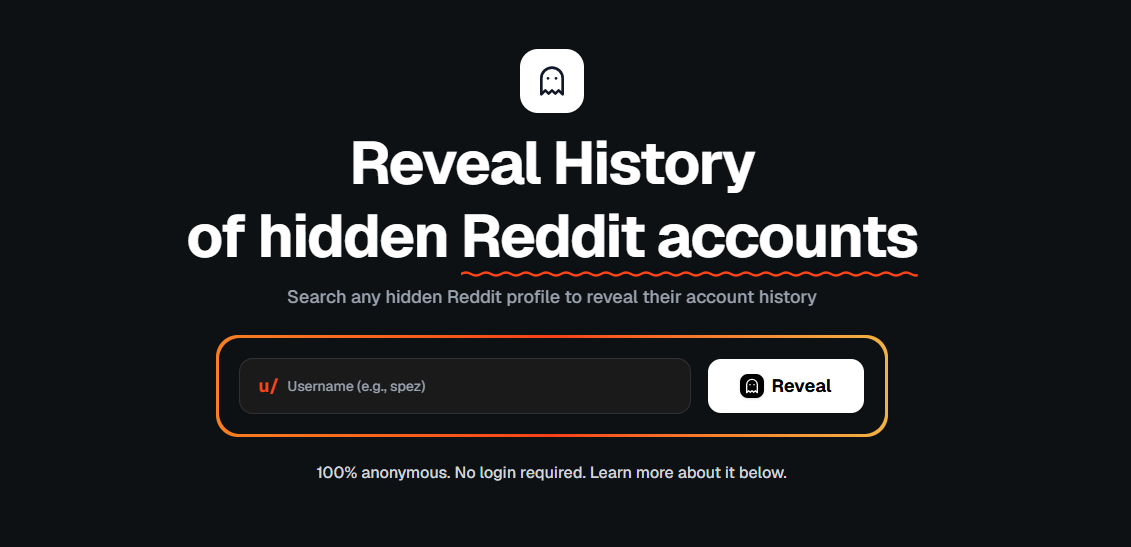 Reveal History Reddit Scanner